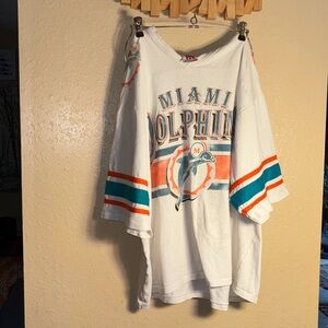 VINTAGE TEAM RATED single stitch Miami Dolphins Men’s NFL Sports Team V-